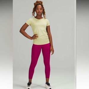 Lululemon $118 Fast and Free High-Rise Crop 23" Wild Berry